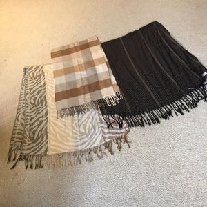 Three beautiful scarves